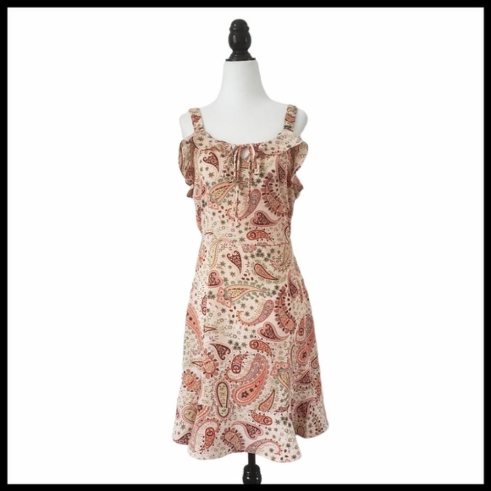 NWT Monteau Floral Paisley Ruffle Sun Dress